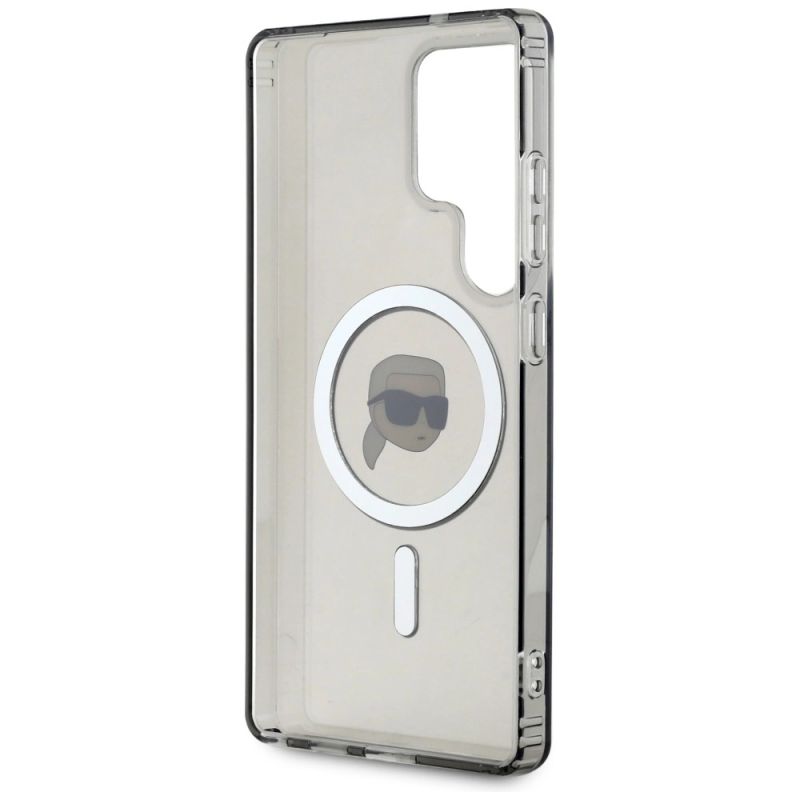 Etui Karl Lagerfeld Button Karl Head Printed Logo MagSafe Samsung Galaxy S25 Ultra czarny - obrazek 7