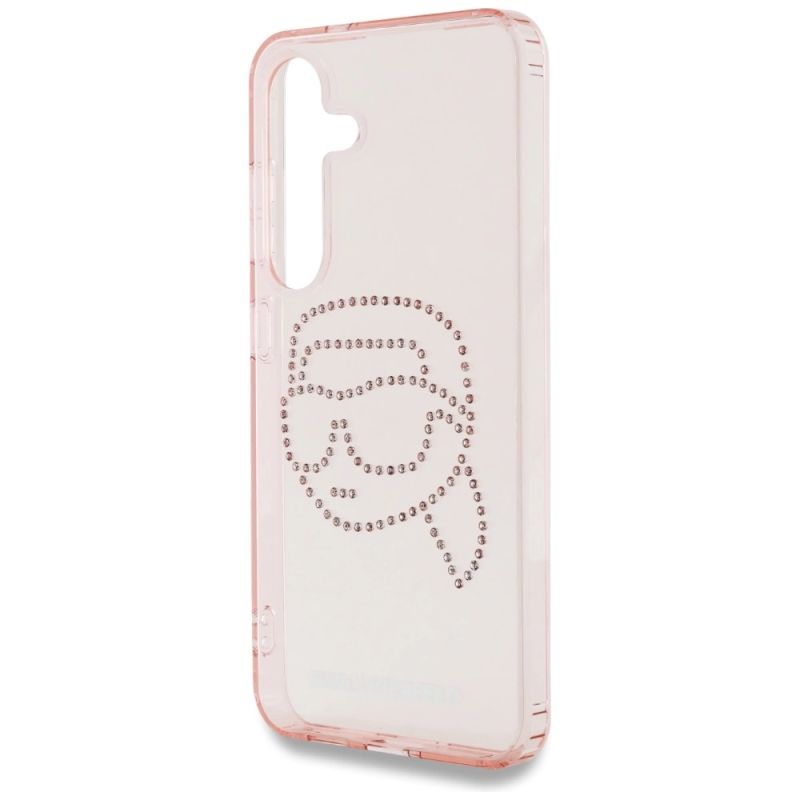 Etui Karl Lagerfeld Rhinestones K. Head Logo Samsung Galaxy S25 różowy - obrazek 6