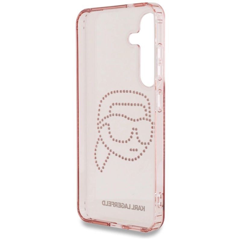 Etui Karl Lagerfeld Rhinestones K. Head Logo Samsung Galaxy S25 różowy - obrazek 7