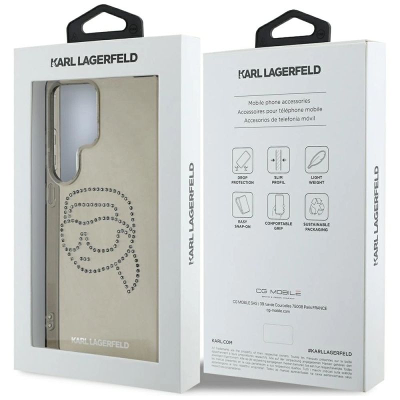 Etui Karl Lagerfeld Rhinestones Karl Head Logo Samsung Galaxy S25 Ultra czarny - obrazek 8