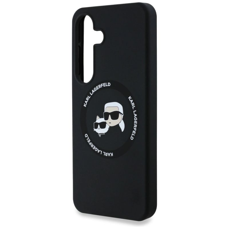 Etui Karl Lagerfeld Silicone Double Heads And Circle MagSafe Samsung Galaxy S25 Plus czarny - obrazek 6