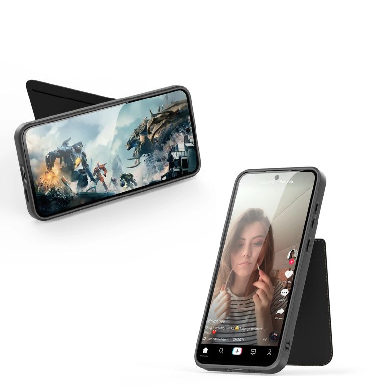 Etui Dux Ducis Rafi II na Samsung Galaxy S25+ z podstawką i portfelem - czarne - obrazek 11