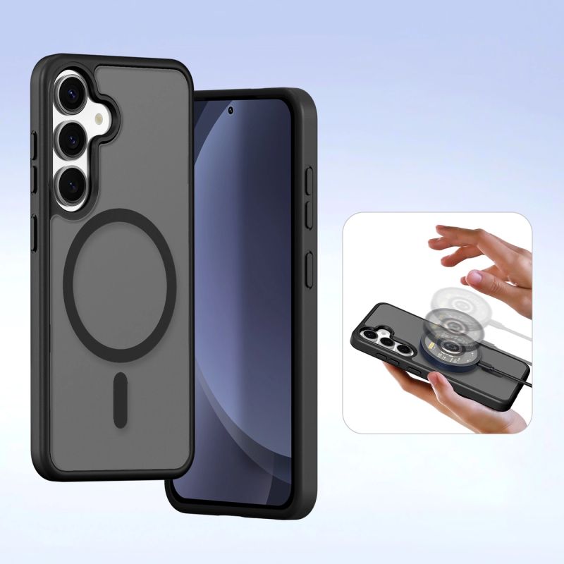 Etui skórzane Dux Ducis Lawa na Samsung Galaxy S25+ z odłączanym portfelem magnetycznym - czarne - obrazek 10