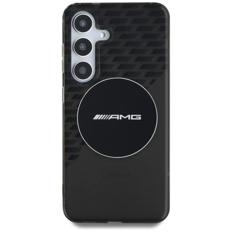Etui AMG Transparent Rhombs MagSafe na Samsung Galaxy S25 - czarne - obrazek 3