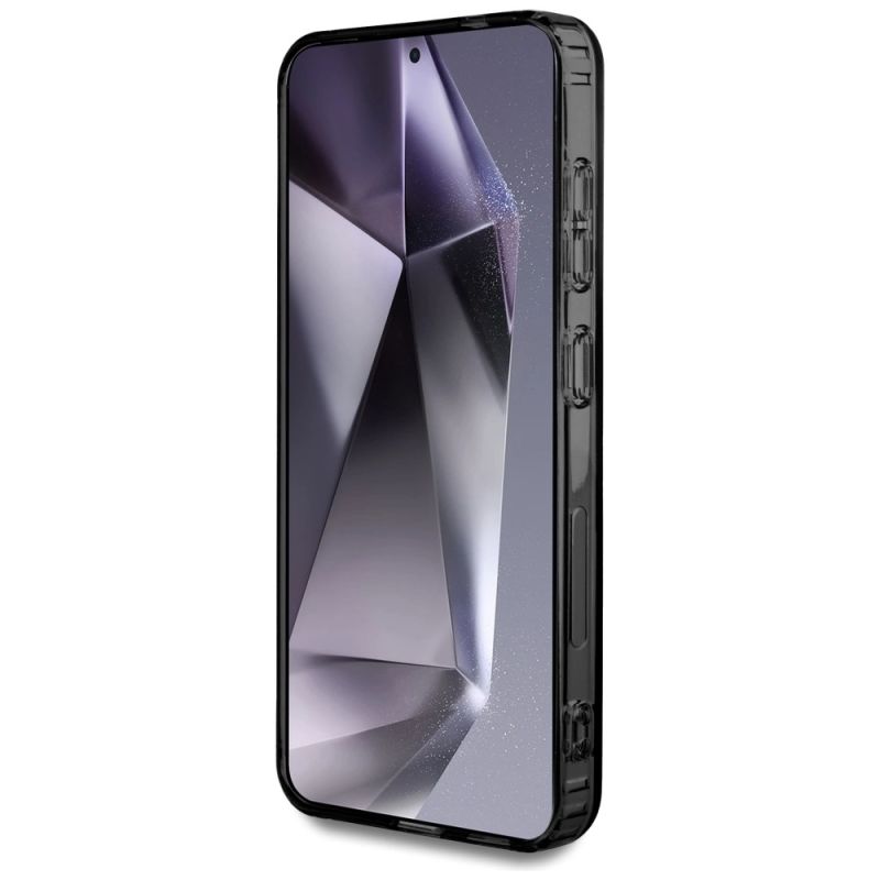 Etui AMG Transparent Rhombs MagSafe na Samsung Galaxy S25 - czarne - obrazek 5