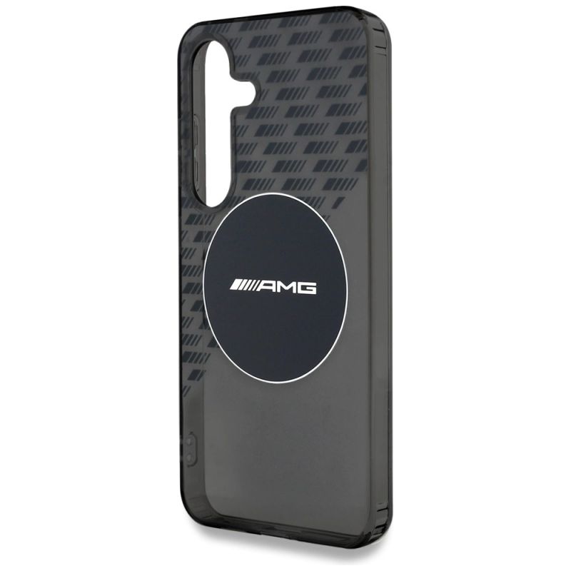 Etui AMG Transparent Rhombs MagSafe na Samsung Galaxy S25 - czarne - obrazek 6