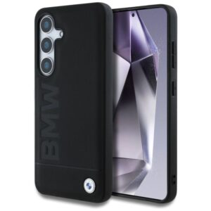 Etui BMW Leather Big Wordmark na Samsung Galaxy S25 - czarne