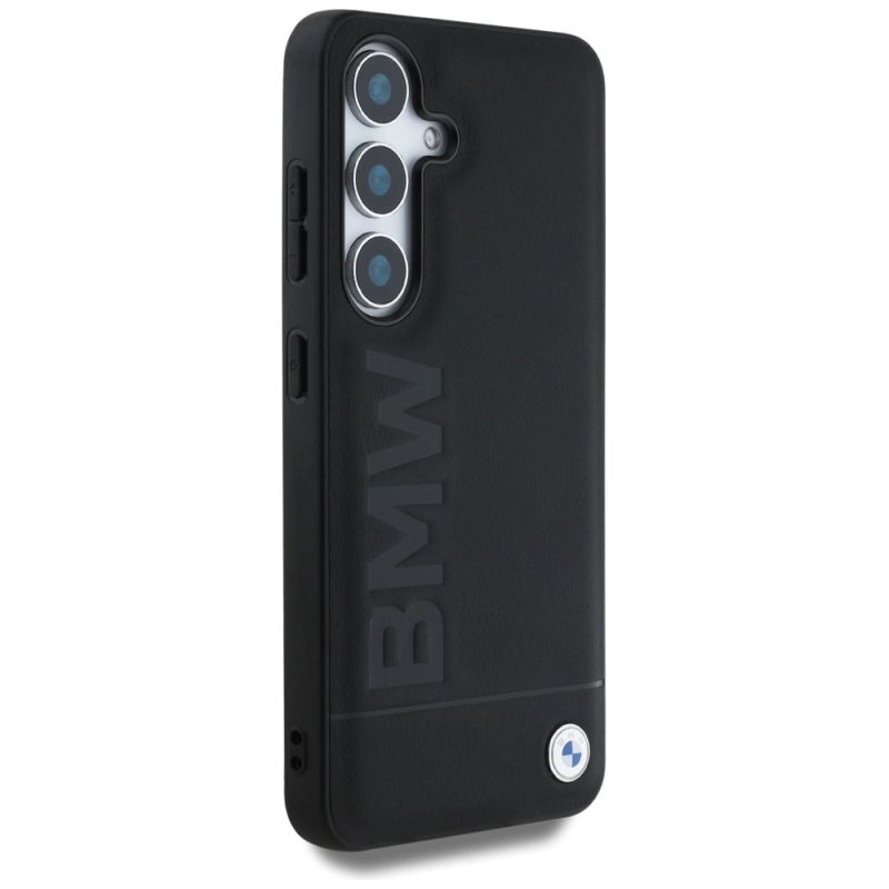 Etui BMW Leather Big Wordmark na Samsung Galaxy S25 - czarne - obrazek 4