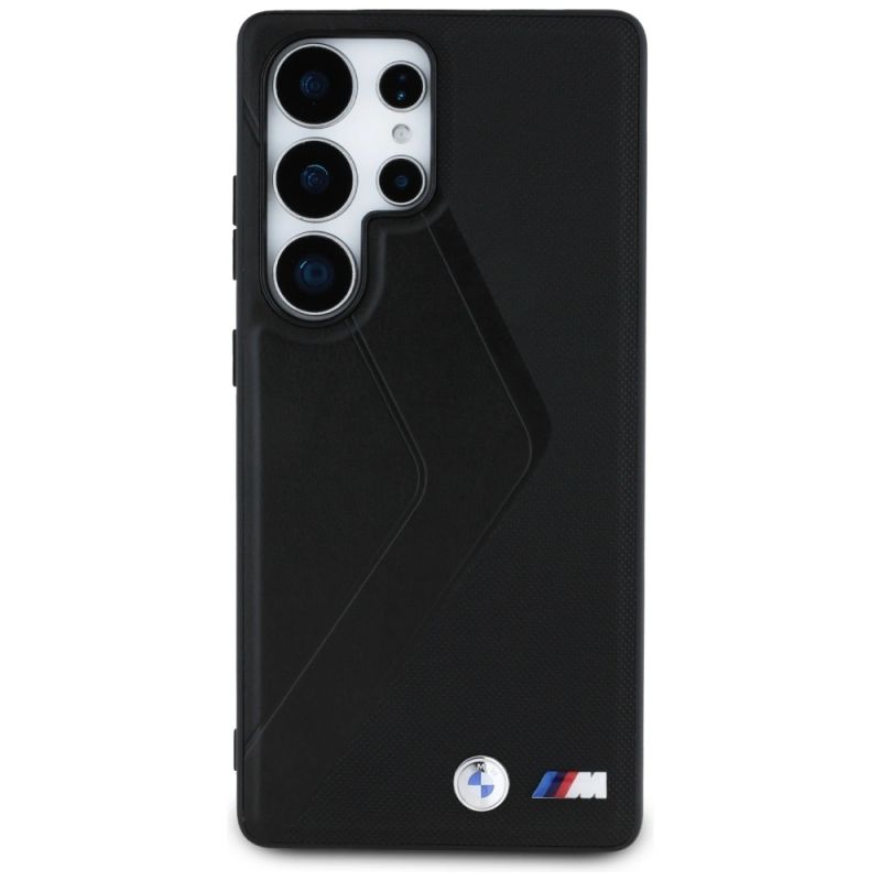 Etui BMW Leather Oversized Stripes MagSafe na Samsung Galaxy S25 Ultra - czarne - obrazek 3
