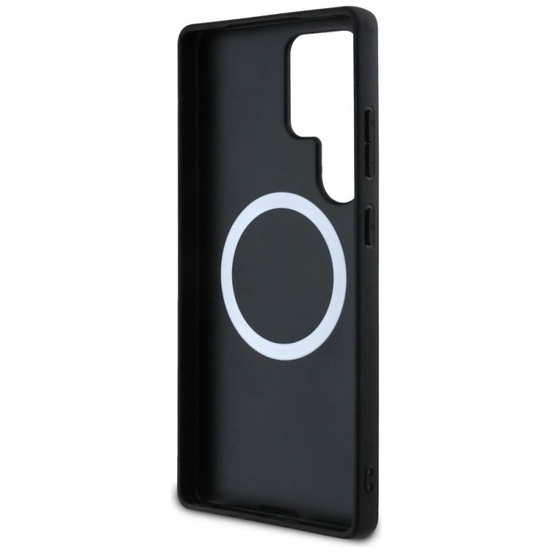 Etui BMW Leather Oversized Stripes MagSafe na Samsung Galaxy S25 Ultra - czarne - obrazek 7