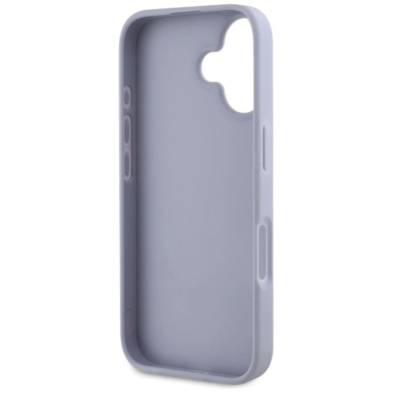 Etui Guess Hot Stamp 4G Pattern Triangle Metal Logo na iPhone 16 - fioletowe - obrazek 7