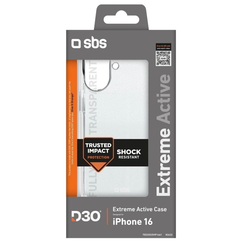 Etui SBS Extreme Active D3O do iPhone 16e - przezroczyste - obrazek 3