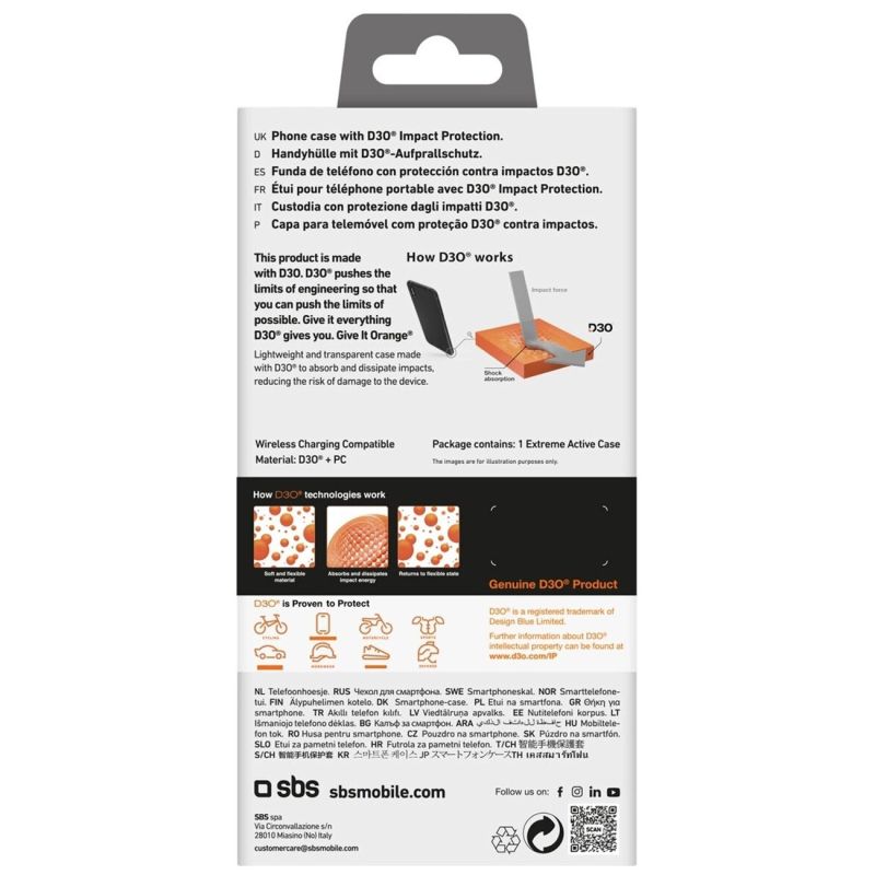 Etui SBS Extreme Active D3O do iPhone 16e - przezroczyste - obrazek 4