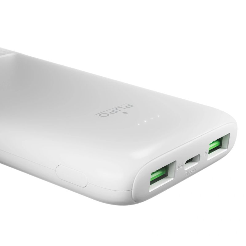 Powerbank Puro DAILY 10 PLUS 10000mAh 2x USBA / 1x USB-C 22.5W - biały - obrazek 5