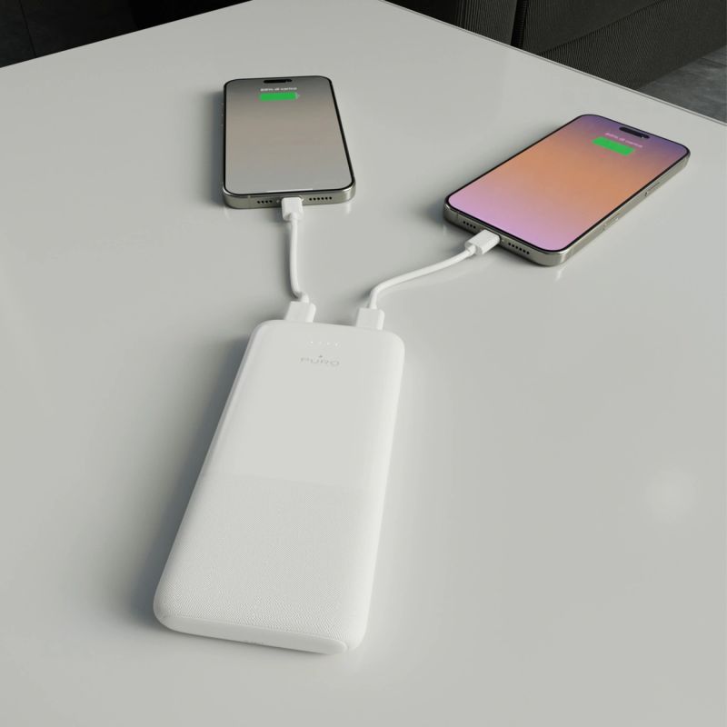Powerbank Puro DAILY 10 PLUS 10000mAh 2x USBA / 1x USB-C 22.5W - biały - obrazek 7