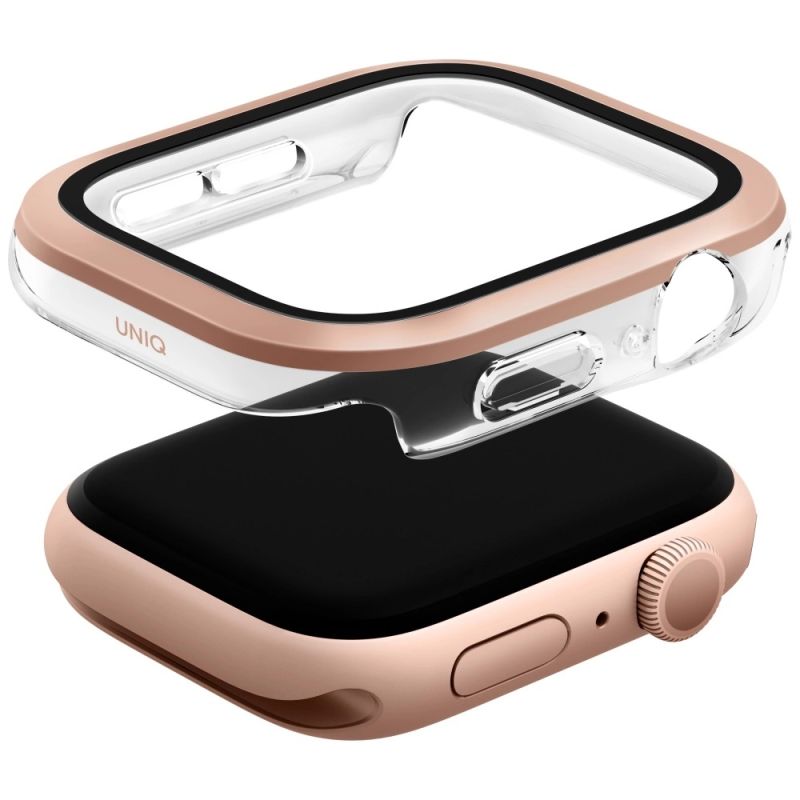 Etui ze szkłem hartowanym UNIQ Voute na Apple Watch 10 46 mm - różowo-złota - obrazek 2