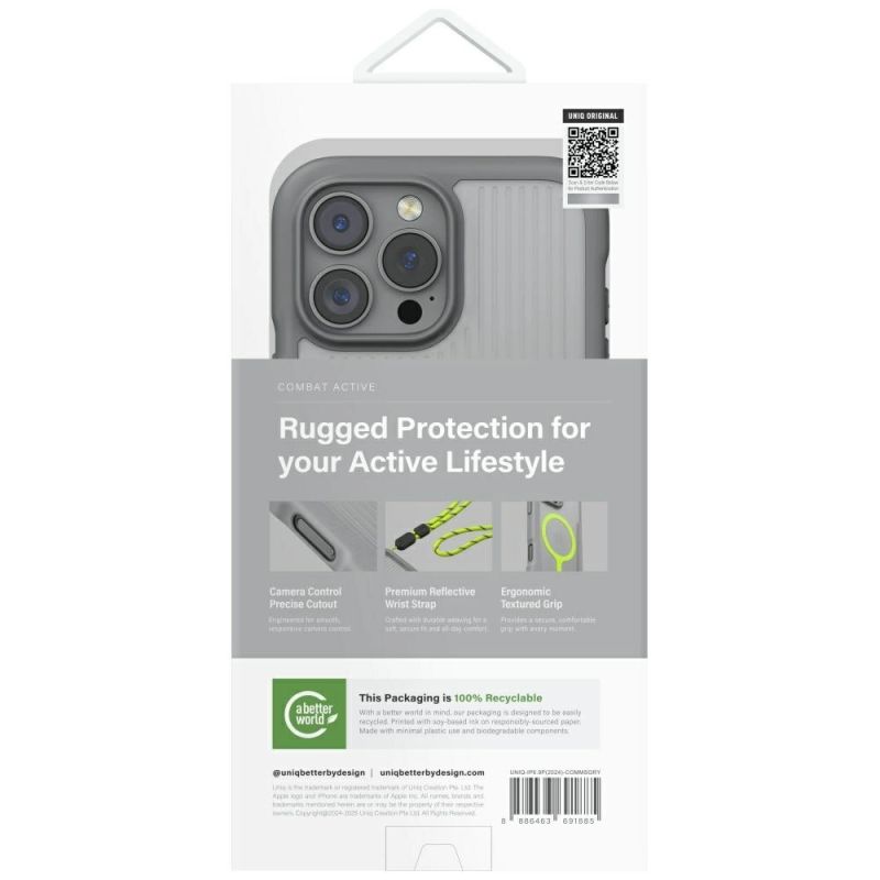 Etui UNIQ Combat Active Magclick Charging na iPhone 16 Pro Max - szare - obrazek 6