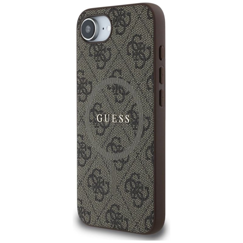 Etui Guess 4G Ring Classic Logo MagSafe na iPhone 16e - brązowe - obrazek 2