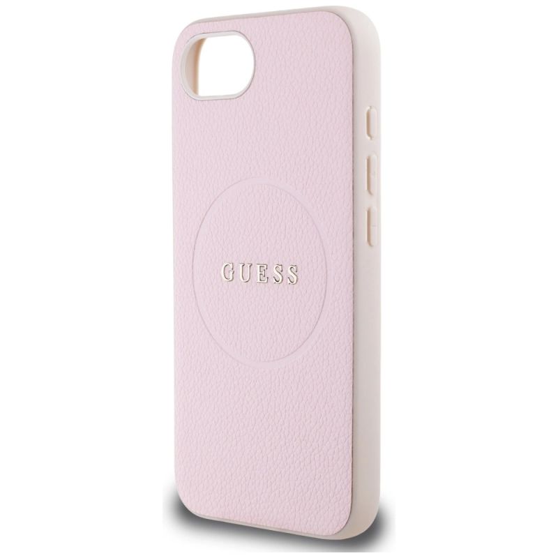 Etui Guess Grained Ring MagSafe na iPhone 16e - różowe - obrazek 6