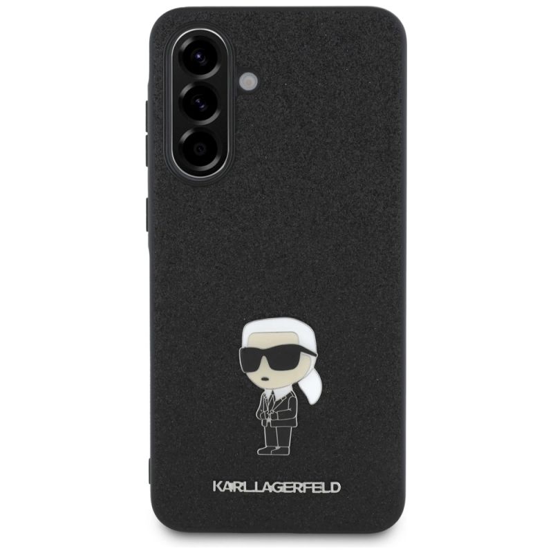 Etui Karl Lagerfeld Fixed Glitter Ikonik Logo Metal Pin na Samsung Galaxy A56 - czarne - obrazek 2