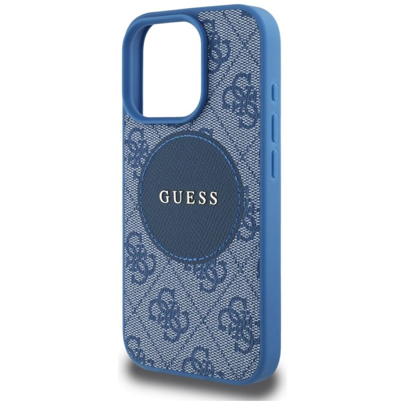 Etui Guess 4G Circle Classic Logo MagSafe na iPhone 16 Pro - niebieskie - obrazek 6