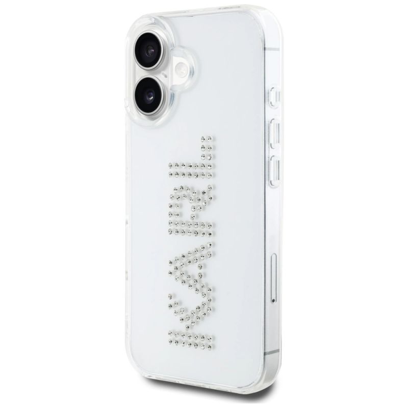 Etui Karl Lagerfeld IML Rhinestones Logo na iPhone 16 - przezroczyste - obrazek 2