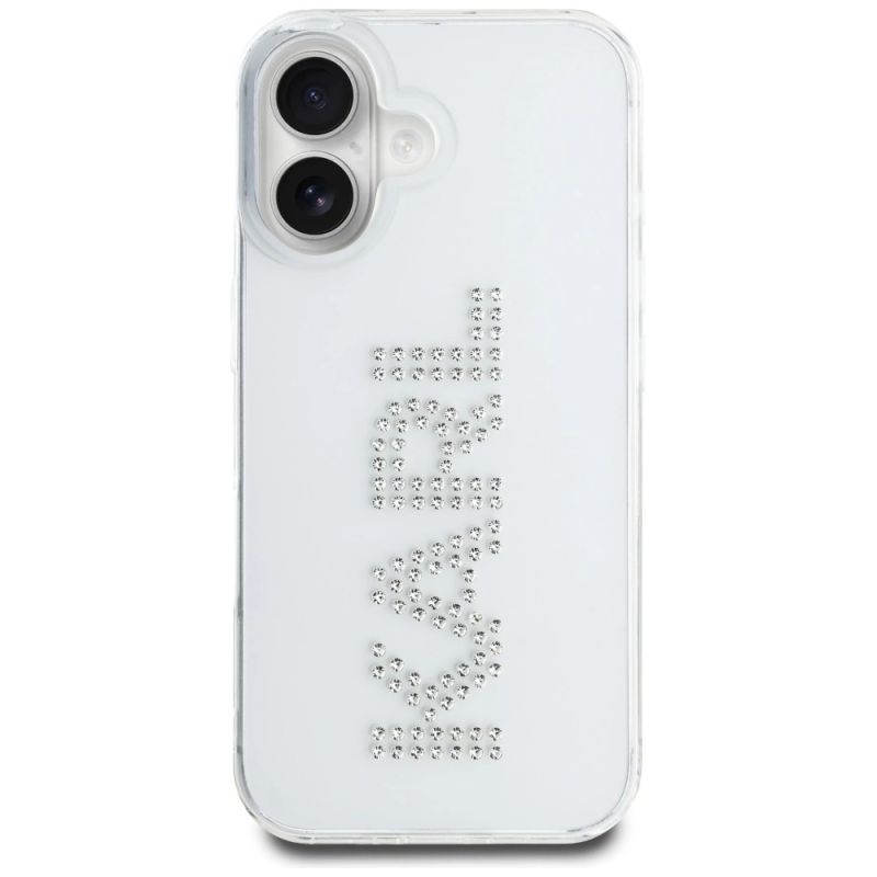 Etui Karl Lagerfeld IML Rhinestones Logo na iPhone 16 - przezroczyste - obrazek 3