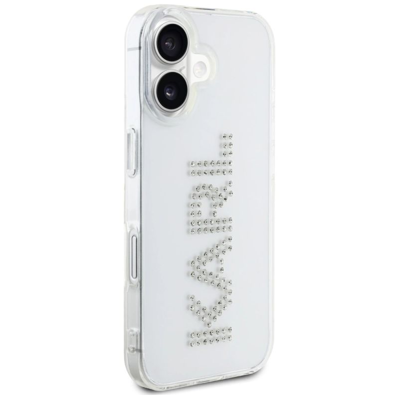 Etui Karl Lagerfeld IML Rhinestones Logo na iPhone 16 - przezroczyste - obrazek 4