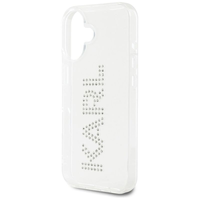 Etui Karl Lagerfeld IML Rhinestones Logo na iPhone 16 - przezroczyste - obrazek 6