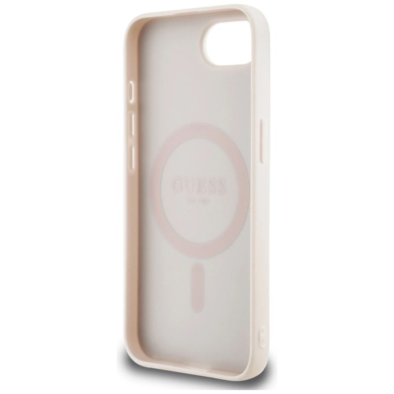 Etui Guess 4G Flowers Print MagSafe na iPhone 16e - różowe - obrazek 7