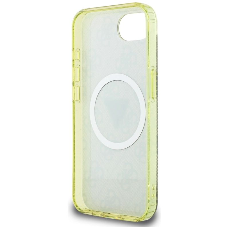 Etui Guess IML Metal Glitter 4G Circle Triangle MagSafe na iPhone 16e - brązowe - obrazek 7