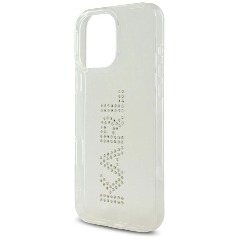 Etui Karl Lagerfeld IML Rhinestones Logo na iPhone 16 Pro - przezroczyste - obrazek 6