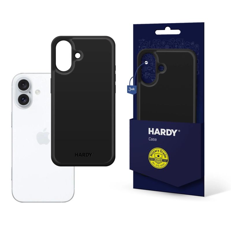 Etui 3mk Hardy Apple Silky Leather MagCase na Apple iPhone 16 Plus - czarne