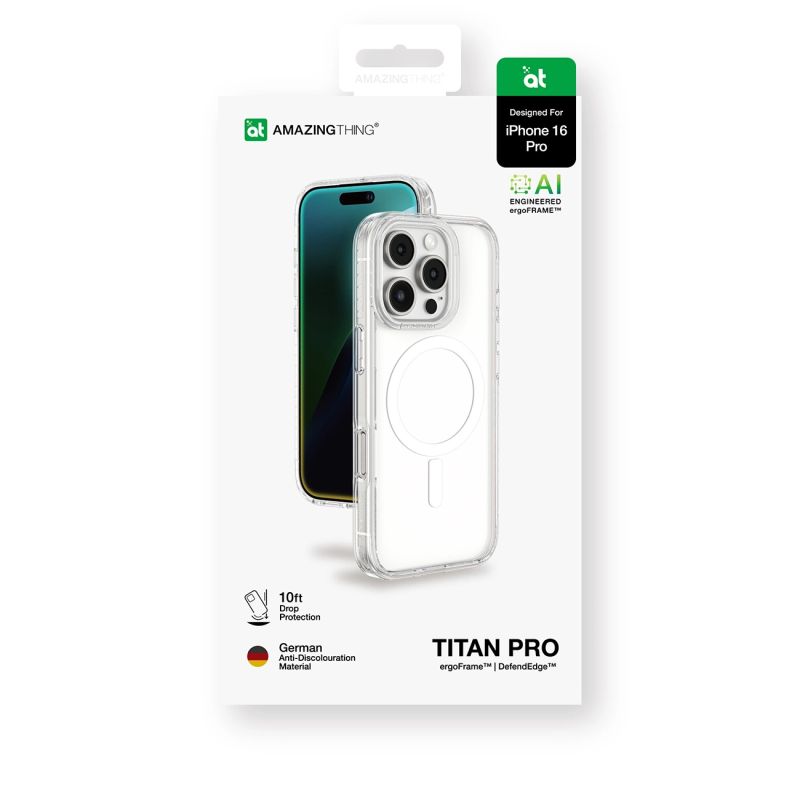 Etui silikonowe AMAZINGTHING Titan Pro Mag Case z pierścieniem magnetycznym do iPhone 16 Pro - przezroczyste - obrazek 5