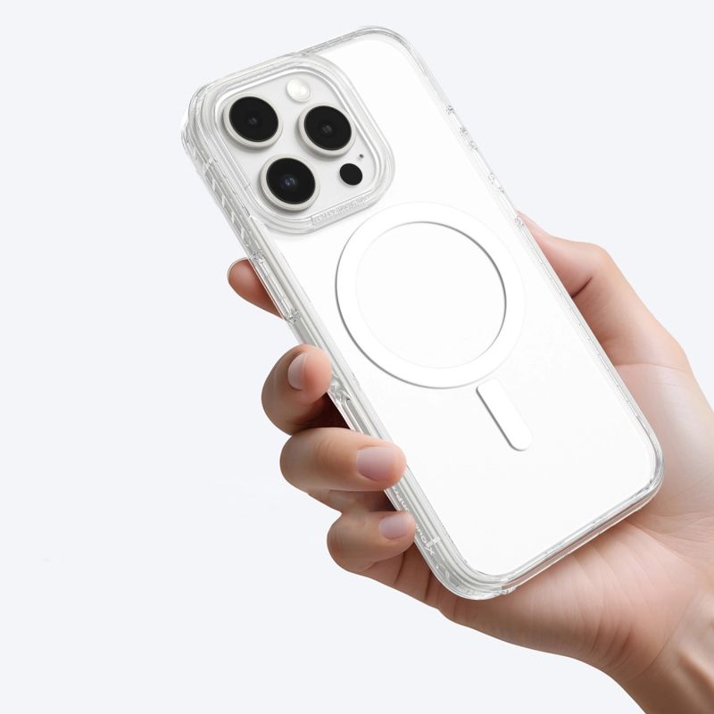 Etui silikonowe AMAZINGTHING Titan Pro Mag Case z pierścieniem magnetycznym do iPhone 16 Pro - przezroczyste - obrazek 6