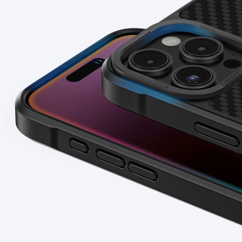 Etui pancerne AMAZINGTHING Titan Max Case z włóknami aramidowymi 1500D do iPhone 16 Pro Max - czarne - obrazek 5