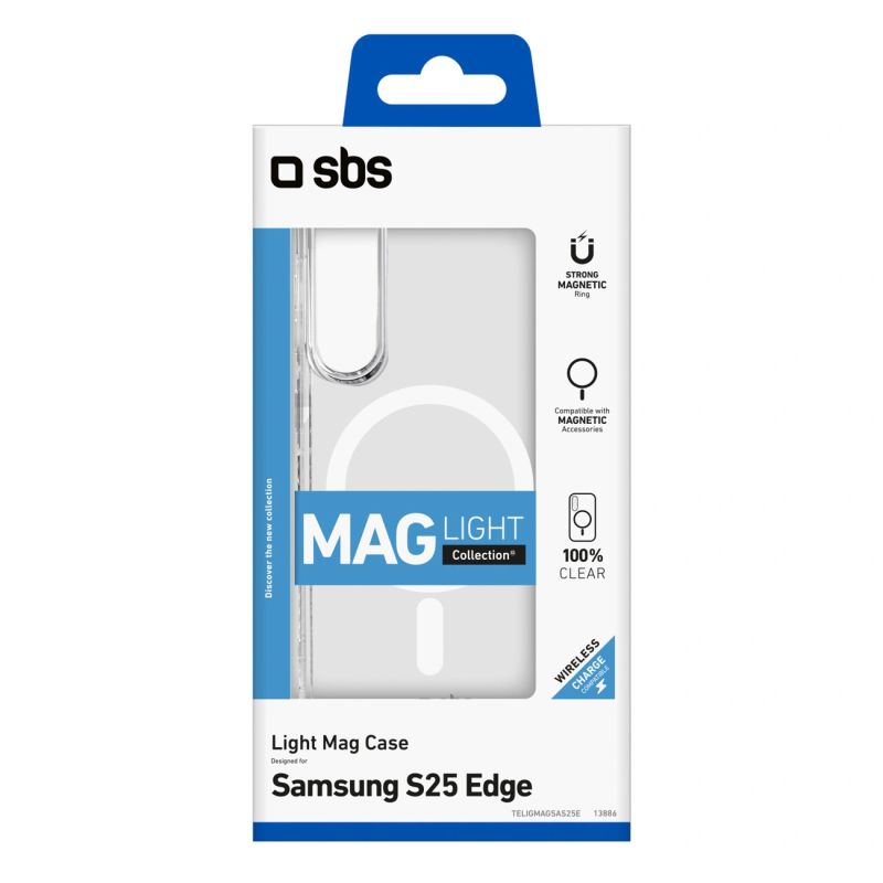 Etui SBS Light Mag na Samsung Galaxy S25 Edge - przezroczyste - obrazek 2