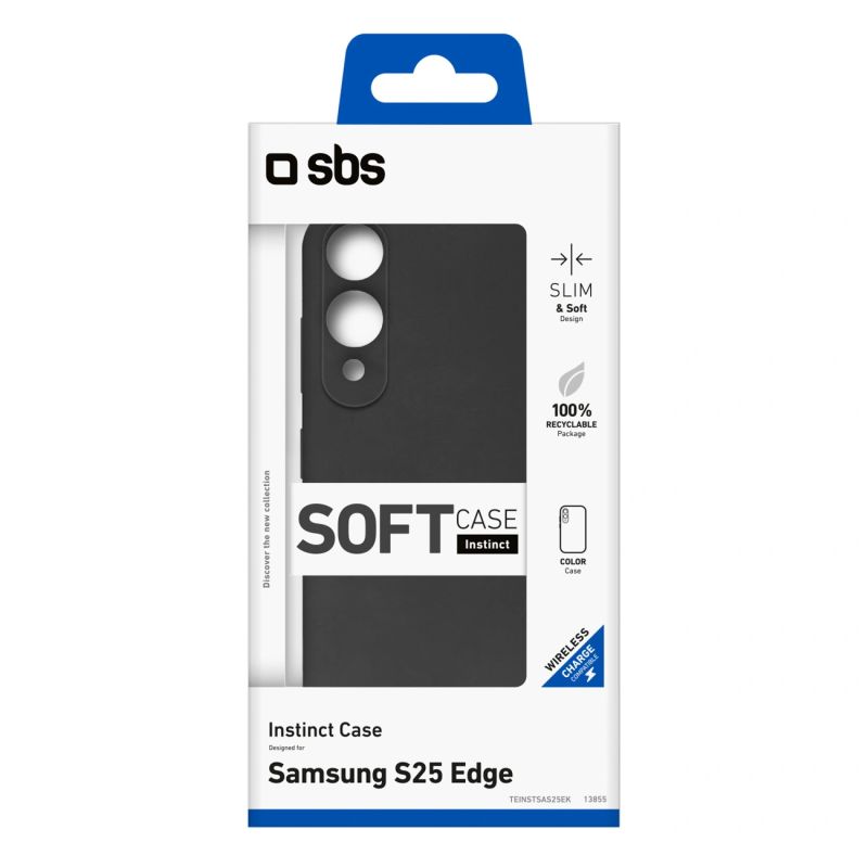Etui SBS Instinct na Samsung Galaxy S25 Edge - czarne - obrazek 2