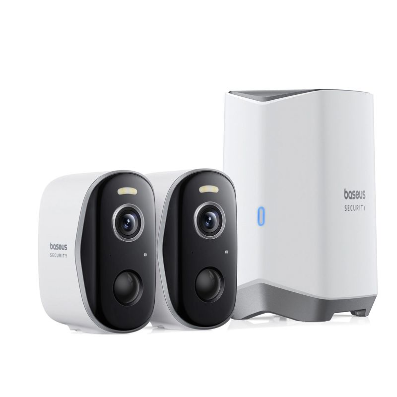 Zestaw monitoringu zewnętrznego Baseus Security N1 2K (2 kamery) – biały - obrazek 2