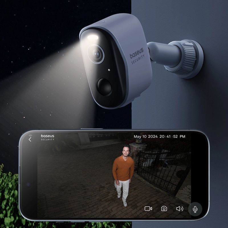 Zestaw monitoringu zewnętrznego Baseus Security N1 2K (2 kamery) – biały - obrazek 9