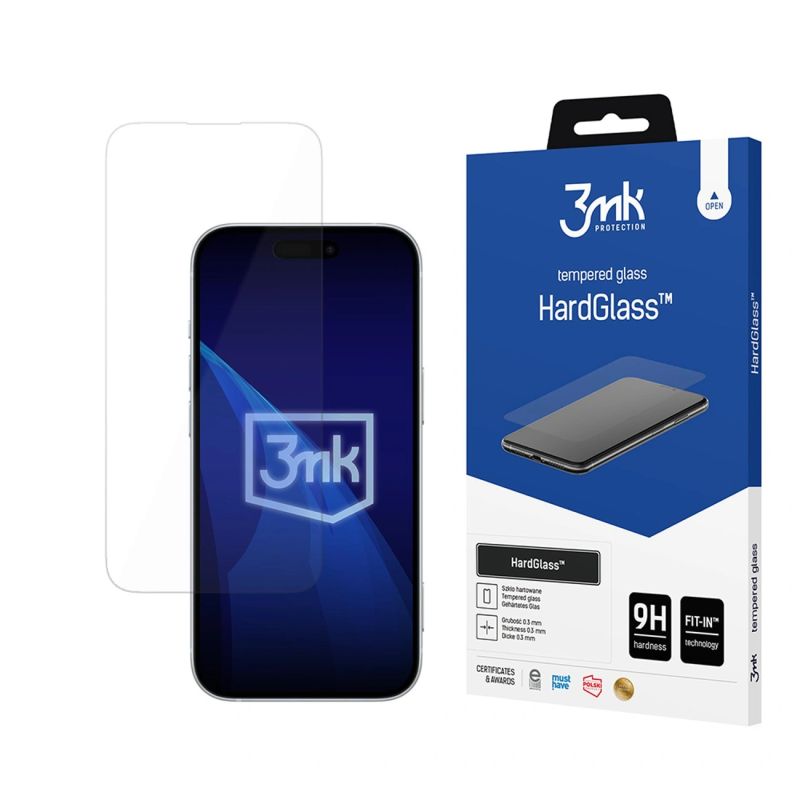 Szkło hartowane 3mk HardGlass na Apple Iphone 16 Pro / 17 / 17 Pro