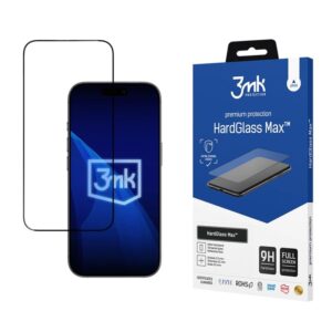 Wzmocnione szkło hartowane 3mk HardGlass Max Black na iPhone 17 Air