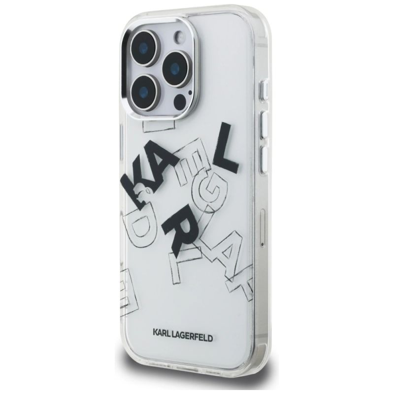 Etui Karl Lagerfeld IML Sketched Graphic na iPhone 16 Pro - przezroczyste - obrazek 2