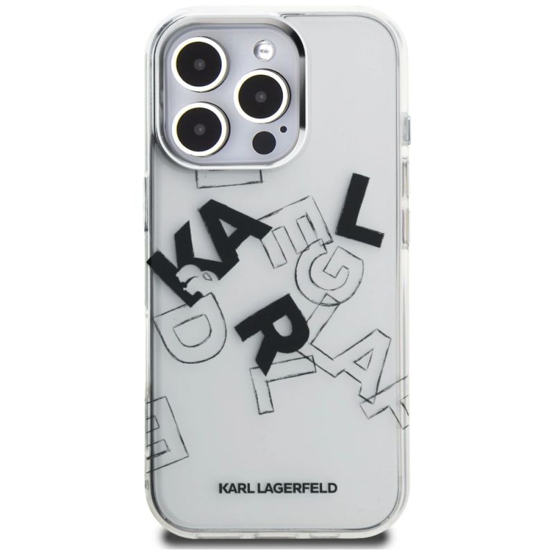 Etui Karl Lagerfeld IML Sketched Graphic na iPhone 16 Pro - przezroczyste - obrazek 3