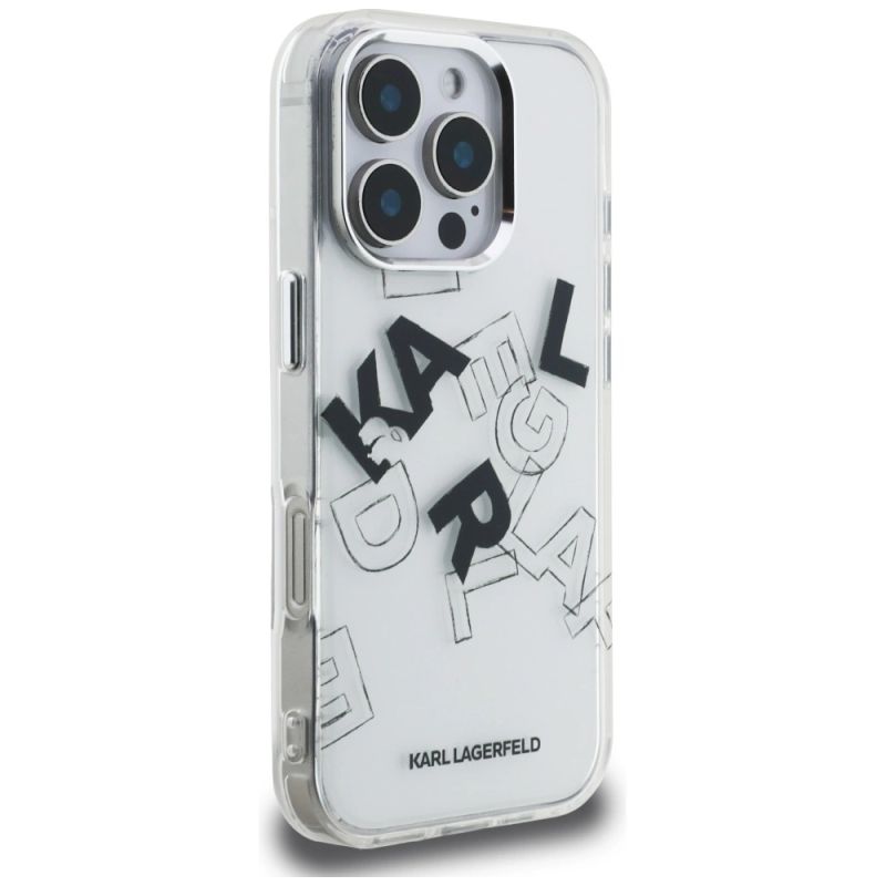Etui Karl Lagerfeld IML Sketched Graphic na iPhone 16 Pro - przezroczyste - obrazek 4
