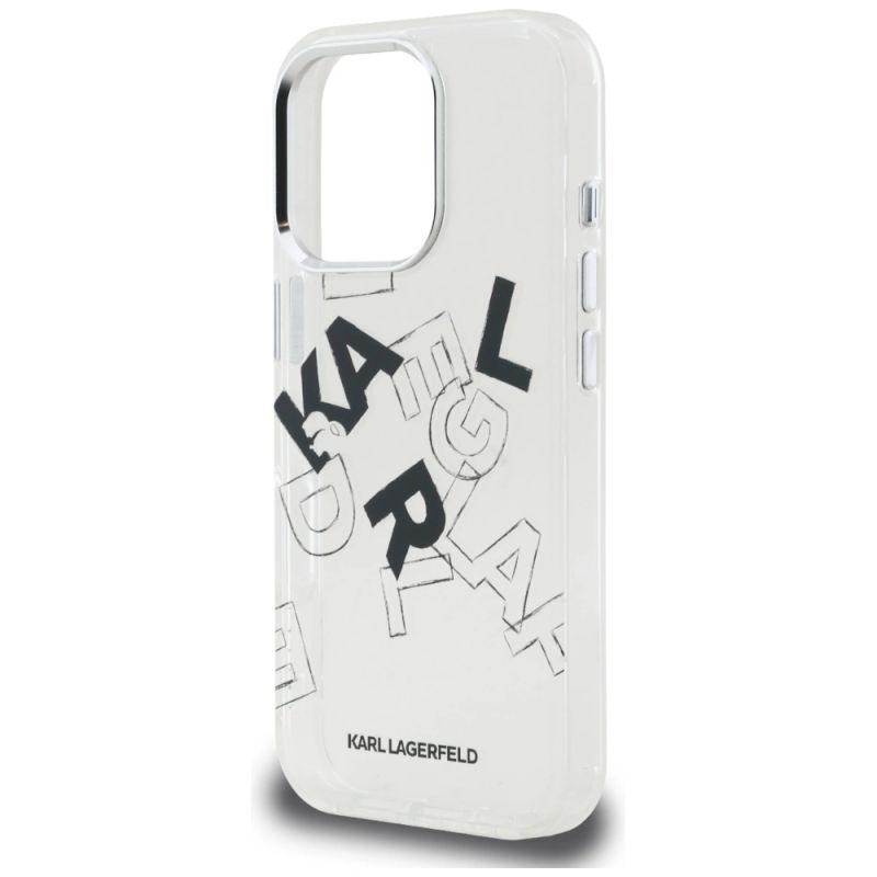 Etui Karl Lagerfeld IML Sketched Graphic na iPhone 16 Pro - przezroczyste - obrazek 6