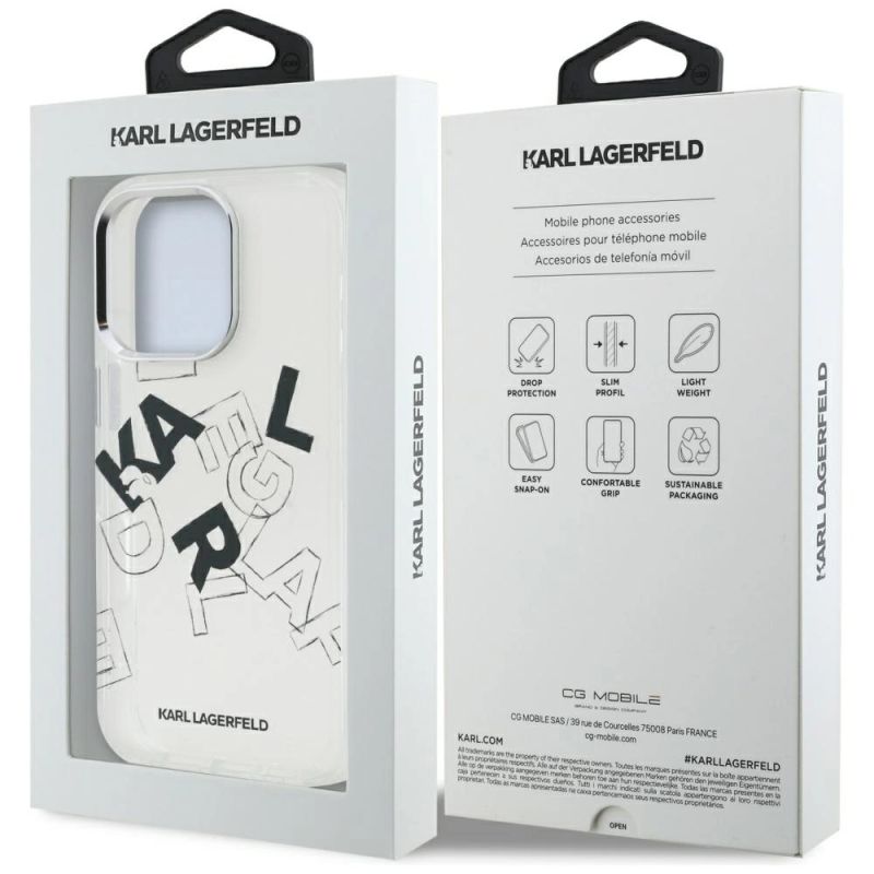 Etui Karl Lagerfeld IML Sketched Graphic na iPhone 16 Pro - przezroczyste - obrazek 8