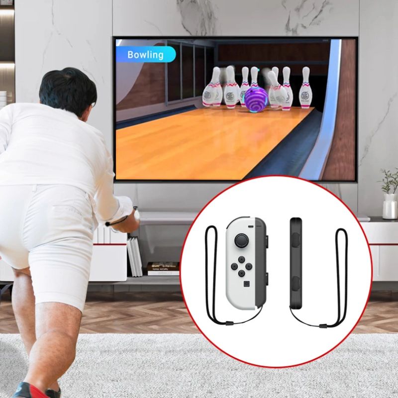 Pakiet akcesoriów rodzinnych 10 w 1 do gry Nintendo Switch Sports - zestaw czerwony i niebieski - obrazek 22