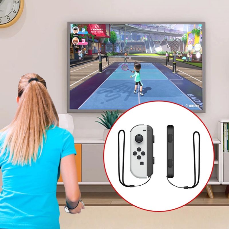 Pakiet akcesoriów rodzinnych 10 w 1 do gry Nintendo Switch Sports - zestaw czerwony i niebieski - obrazek 23
