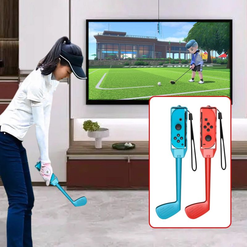 Pakiet akcesoriów rodzinnych 10 w 1 do gry Nintendo Switch Sports - zestaw czerwony i niebieski - obrazek 25